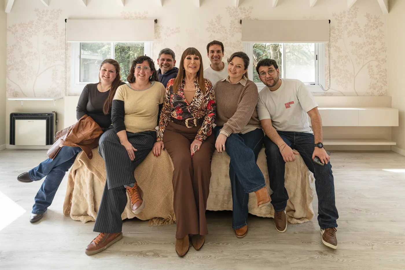 Moria Casán con el equipo Youarq